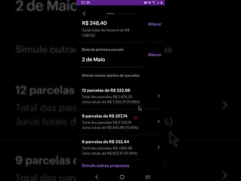 COMO PARCELAR A FATURA DO CARTÃO NUBANK 4