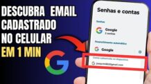 COMO SABER QUAL EMAIL CADASTRADO NO CELULAR