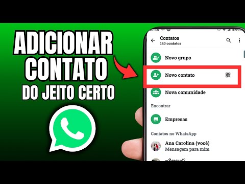 COMO ADICIONAR UM NÚMERO NO WHATSAPP
