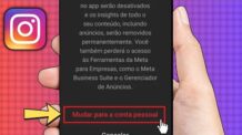 COMO VOLTAR PARA CONTA PESSOAL NO INSTAGRAM