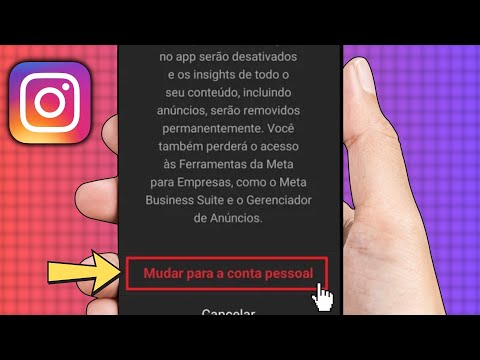 COMO VOLTAR PARA CONTA PESSOAL NO INSTAGRAM