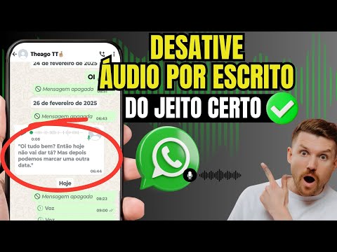 COMO DESATIVAR TRANSCREVER AUDIO NO WHATSAPP