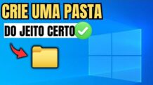 COMO CRIAR UMA PASTA NA ÁREA DE TRABALHO DO PC
