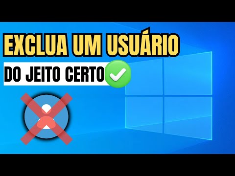 COMO EXCLUIR UM USUÁRIO NO WINDOWS