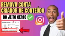 COMO REMOVER A CONTA DO INSTAGRAM DE CRIADOR DE CONTEÚDO