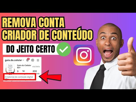 COMO REMOVER A CONTA DO INSTAGRAM DE CRIADOR DE CONTEÚDO