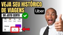 COMO VER HISTÓRICO DE VIAGEM DA UBER