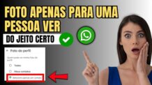 COMO COLOCAR A FOTO DO PERFIL DO WHATSAPP SO PARA UMA PESSOA VER