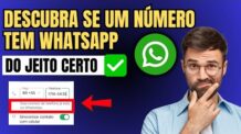 COMO SABER SE O NÚMERO DE TELEFONE TEM WHATSAPP